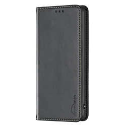 Magnetic Luxury Shockproof Wallet Phone Case for Moto G54 5G (Black)