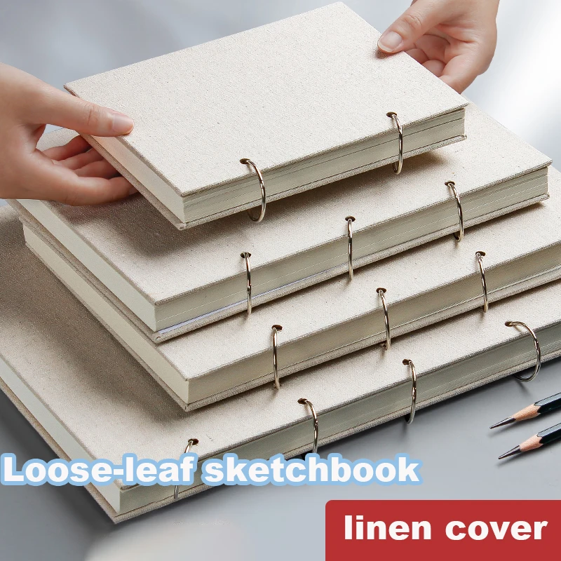 160GSM Thick Sketchbook 60 Sheets Loose-Leaf Painting Art Book Detachable  Watercolor no Bleeding Drawing Supplies Stationery