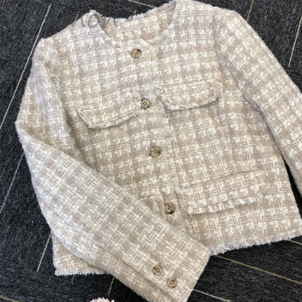 Wool blend fancy tweed jacket Clearance