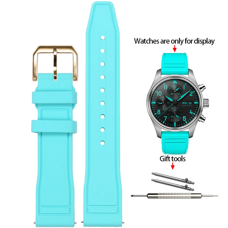 Premium Soft Fluoride Rubber Strap for Luxury Watches – Multiple Sizes Available