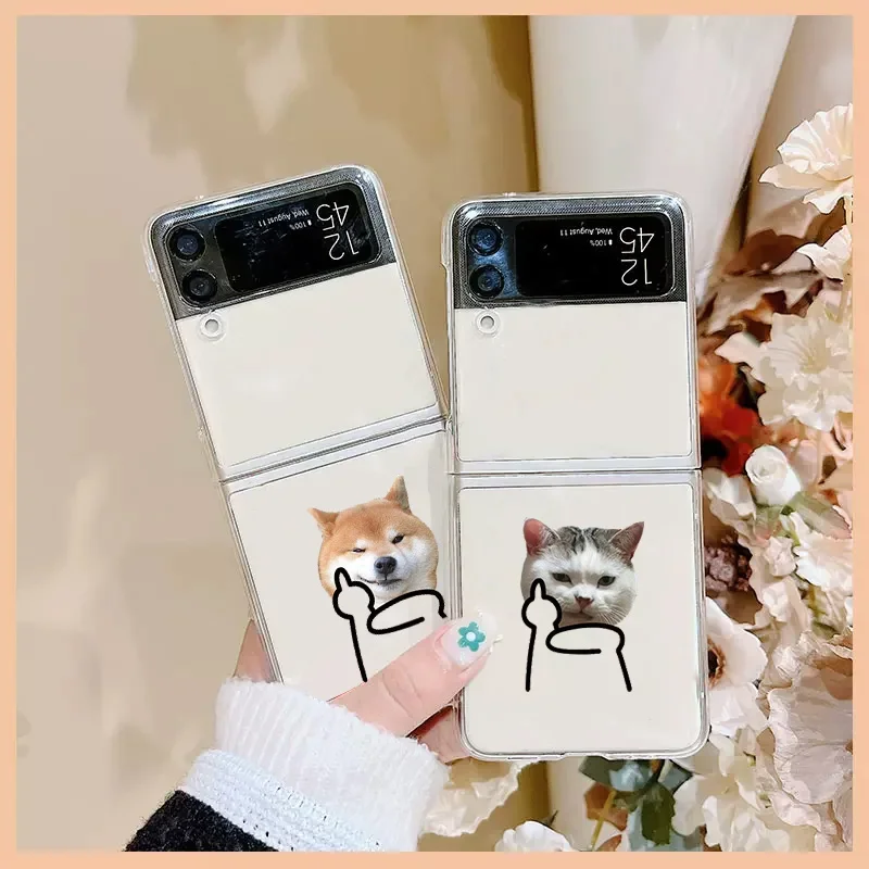 Transparent Funny Cat Couple Phone Case – Clear Paired Covers