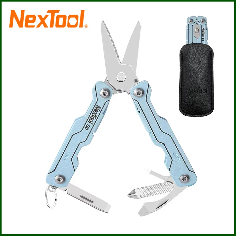 NexTool 8 In 1 Mini Sailor Scissors S0 Micro Keychain Multitool Screwdriver Portable Pocket Folding EDC Tool for Travel 4
