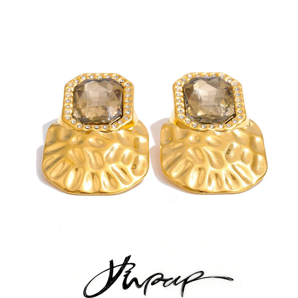 Yhpup Earrings 18K Golden Plated