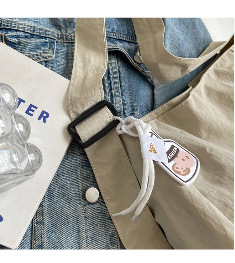 Korean version of artistic canvas for women 2024 summer new fashionable casual tote bag, niche trend crossbody bag_voghion.com