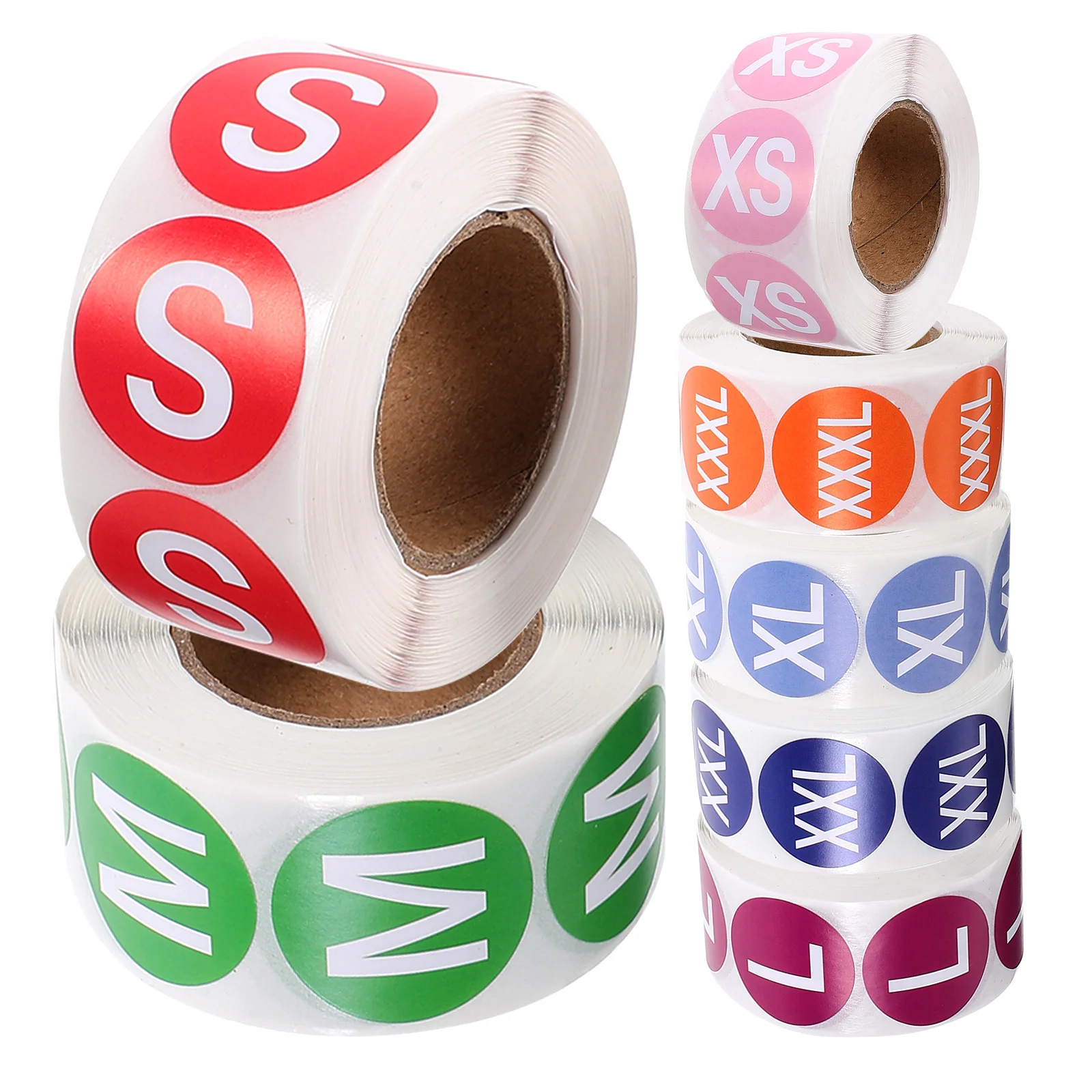 7 Rolls Size Sticker Label Stickers for Garment Clothes T-shirt Clothing Labels