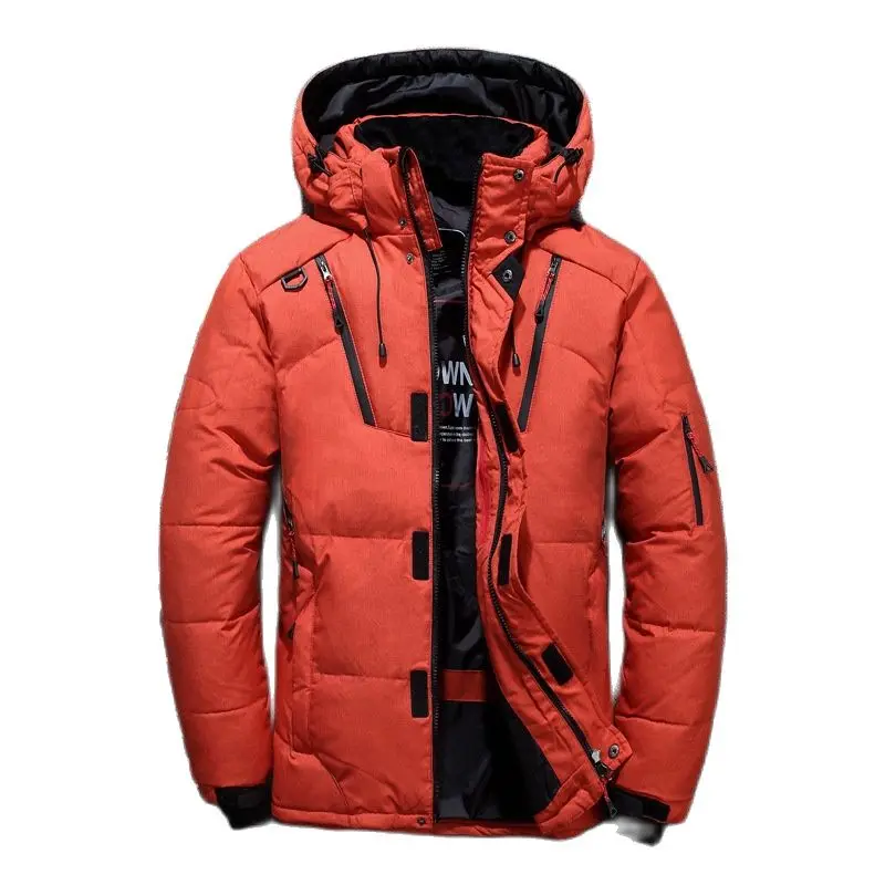 - 20 Degree Winter Jacket Men White Duck Down Parkas Men's Thick Warm Snow Parkas Overcoat Windbreaker Hooded Coat Hombre
