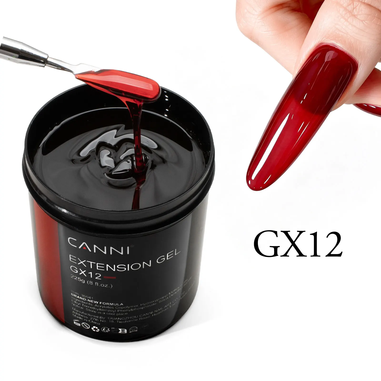 225g CANNI Camouflage Soak Off UV LED Klares Farb-Aufbaugel für Nagelverlängerungen Jelly Gel Schnell Aufbauendes Nagelgel-Lack