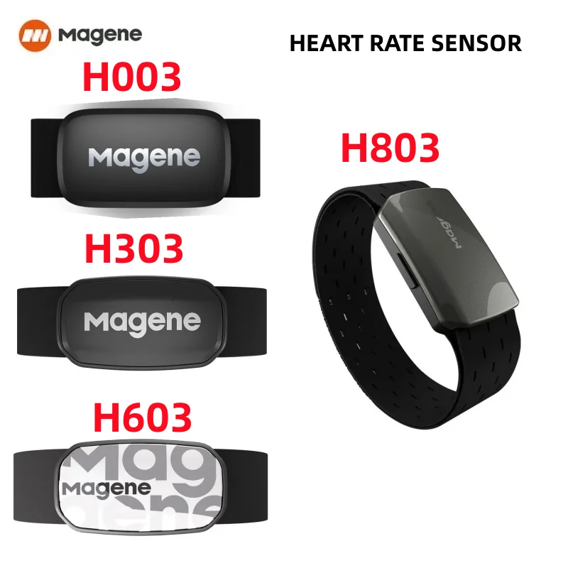Монитор сердечного ритма Magene H303 H603 H803, датчик движения, двойной ANT, Bluetooth, с нагрудным ремнем, для велокомпьютера, Wahoo, Garmin Sports