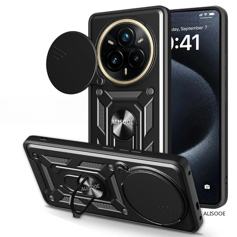 Armor Slide Camera Ring Stand Protective Case - Shockproof  Cover