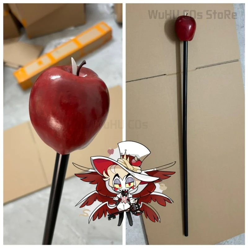 

100cm Hazbin Lucifer Cosplay Hotel Morningstar Cosplay Lucifer Apple Stick Cosplay Weapon Prop Women Men Hallween Cosplay Prop