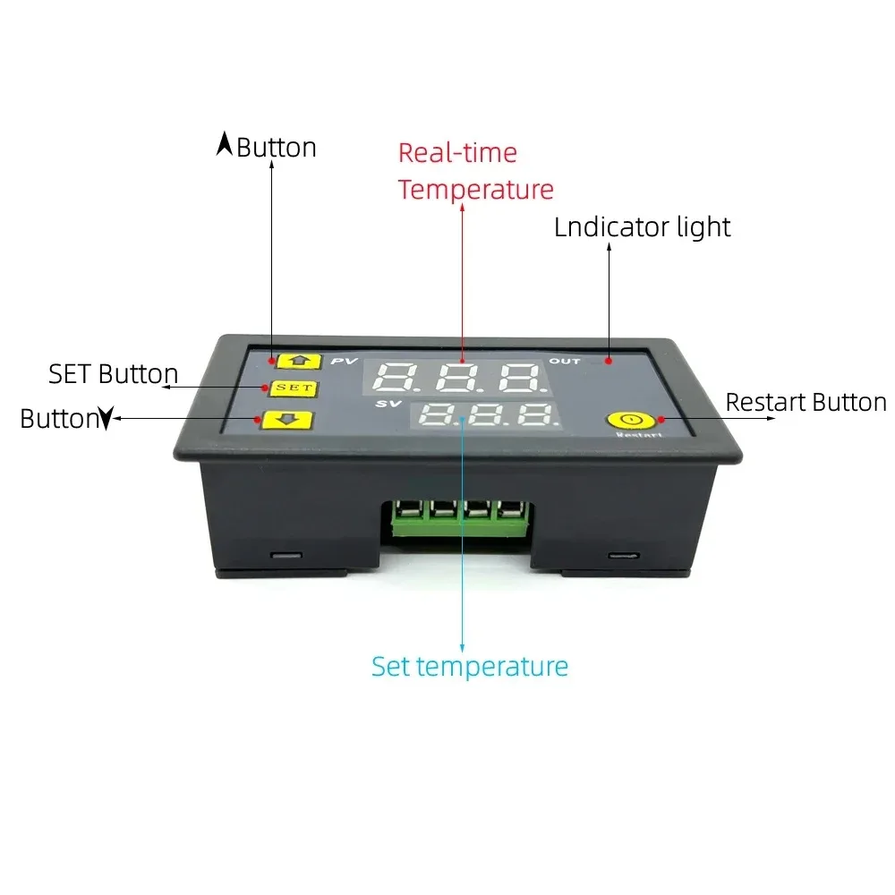 Compact Digital Temperature Controller with Heating and Cooling Functions