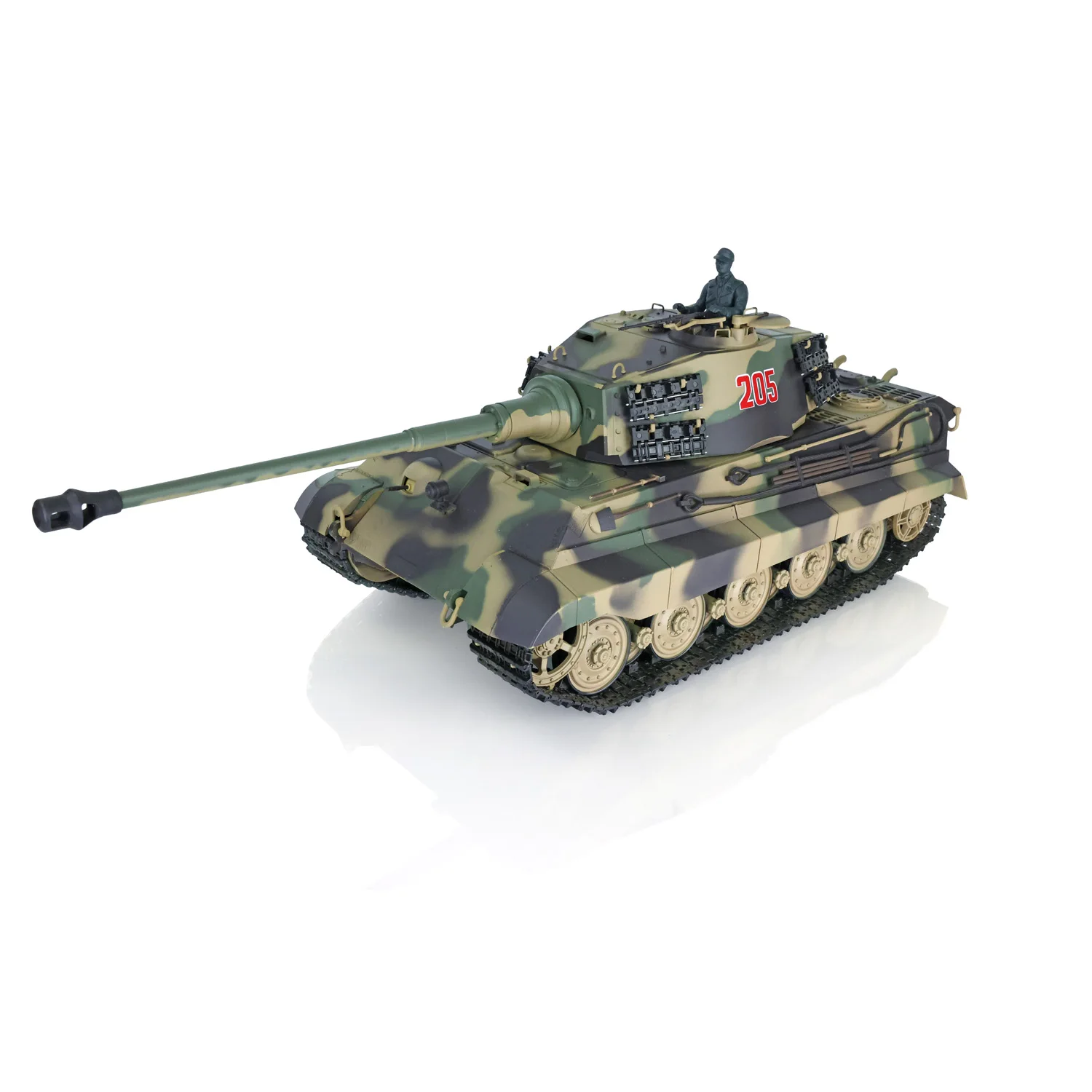 Heng Long 1/16 Scale 7.0 Plastic German King Tiger RTR RC Battle Tank Model 3888A 360° Turret Vehicle Toy Gifts TH17519 3