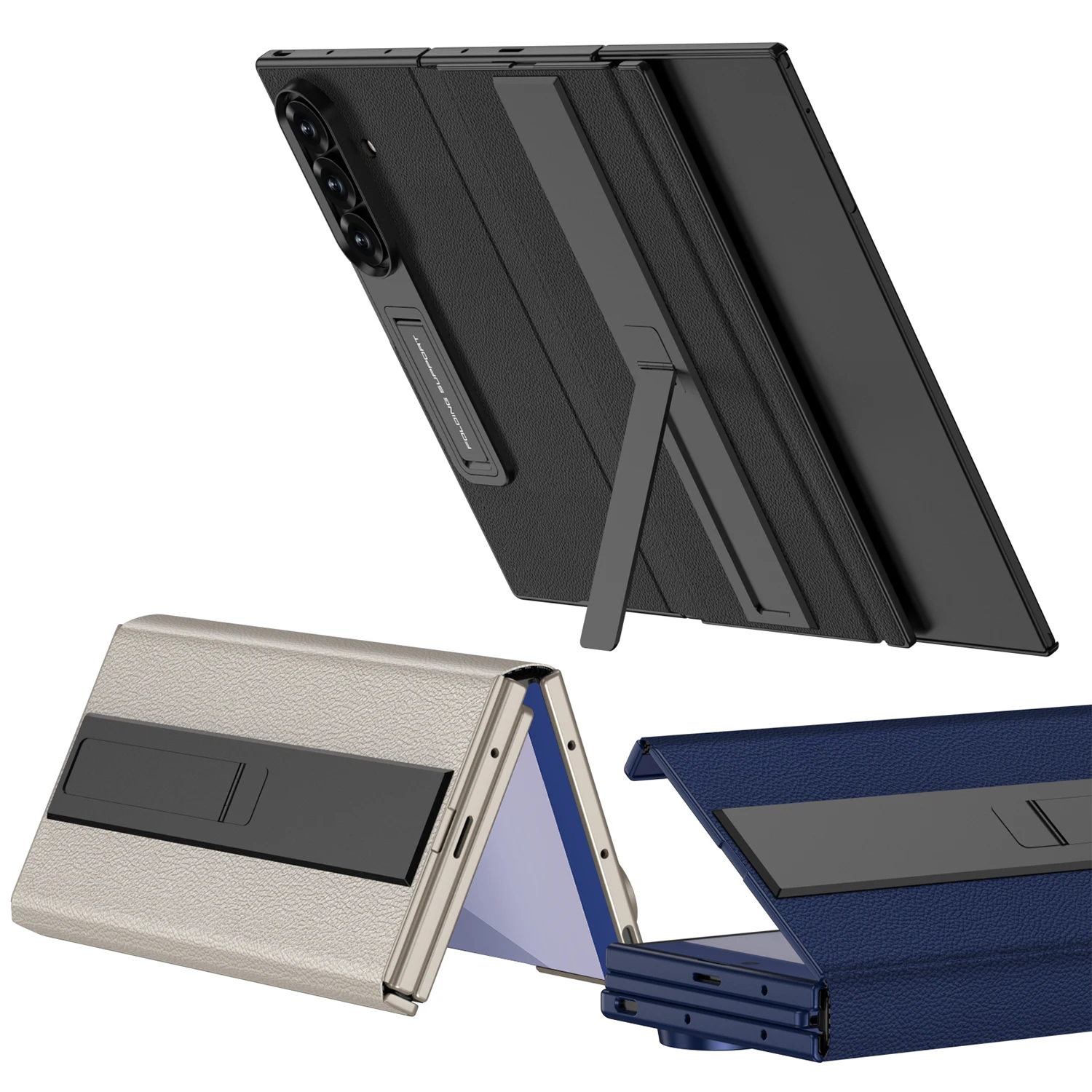 Premium Magnetic Fold Leather Case with Durable Outer Screen Protection