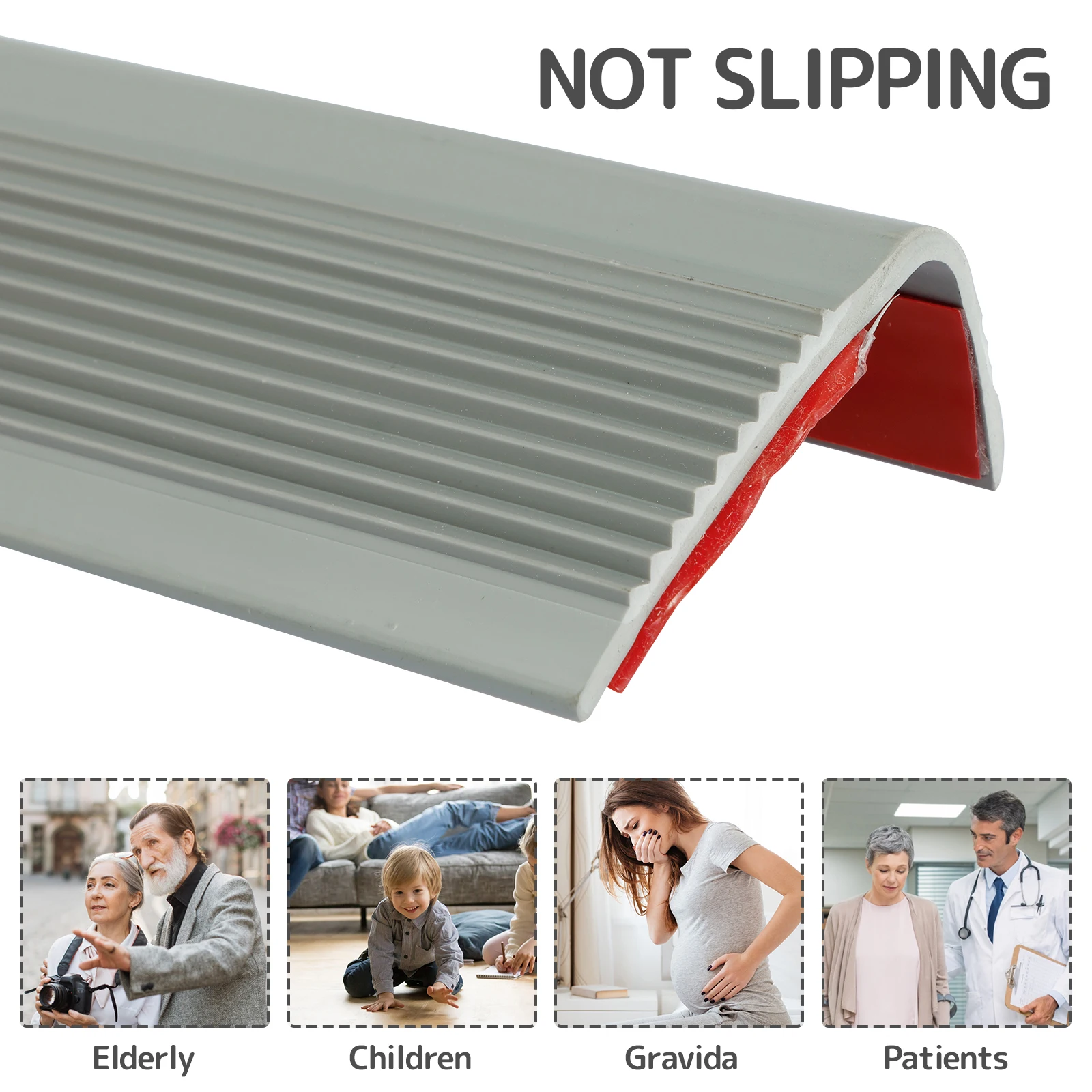 PVC Non Slip Stair Edge Protector Trim Strips