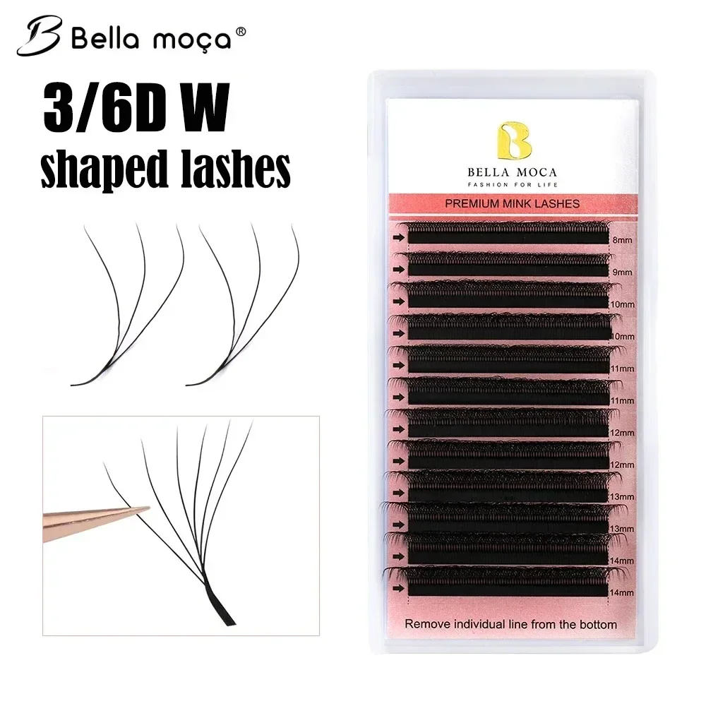 

6DW Lashes 6D-W Shaped Lashes MIX 8-14MM 6D W Fake Eyelashes Extension Brazilian Cilia Premade Fans Lashes Natural False Eyelash