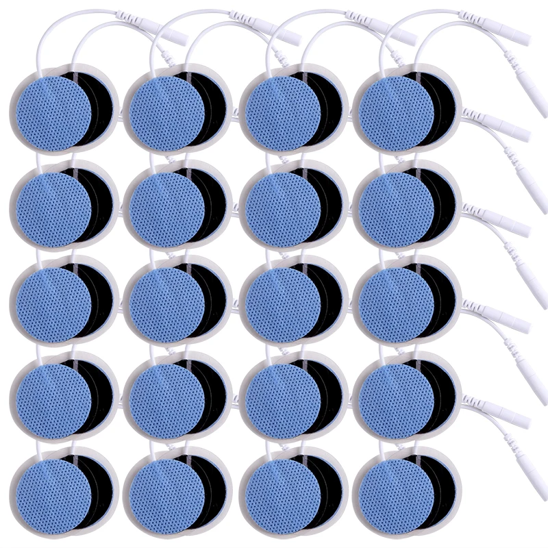 Electrode Pads 50/100pcs 32mm blue for Electric Tens Digital Therapy Machine Replacement Body Massager