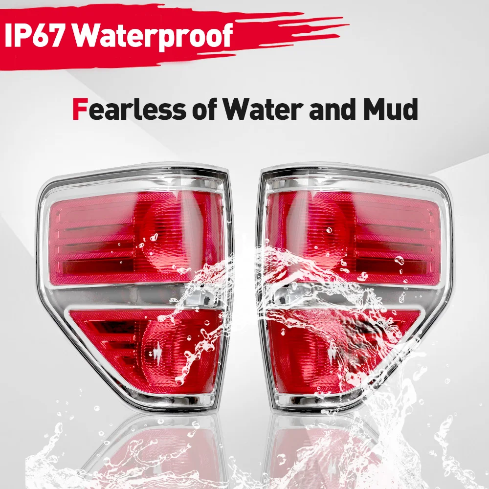 Julypanda Rear Tail Lights Brake Lamps Red Lens W/o Bulbs - Foto 10