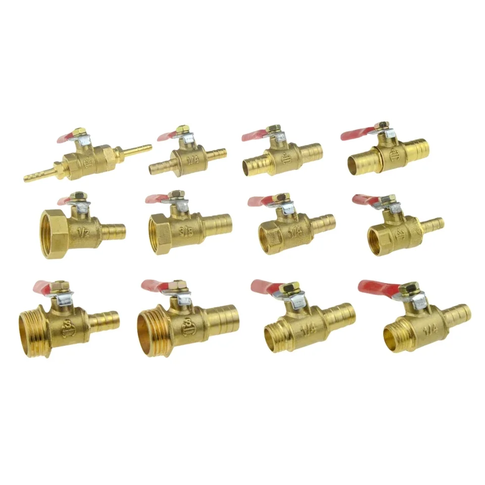 M14 M20 1/4 "1/2" BSP Maschio Femmina Valvola Rubinetto In Ottone Con Maniglia Per Scolapiatti - Foto 5