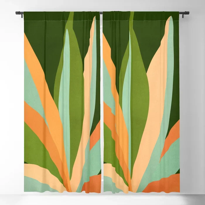 

Colorful Agave Painted Cactus Blackout Curtain 3D Print Window Curtains for Bedroom Living Room Decor Window Treatments