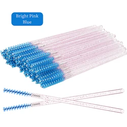 Crystal Diamond Handle Disposable Eyelash and Eyebrow Brushes - 50 Pack - Nylon (AA279-01)