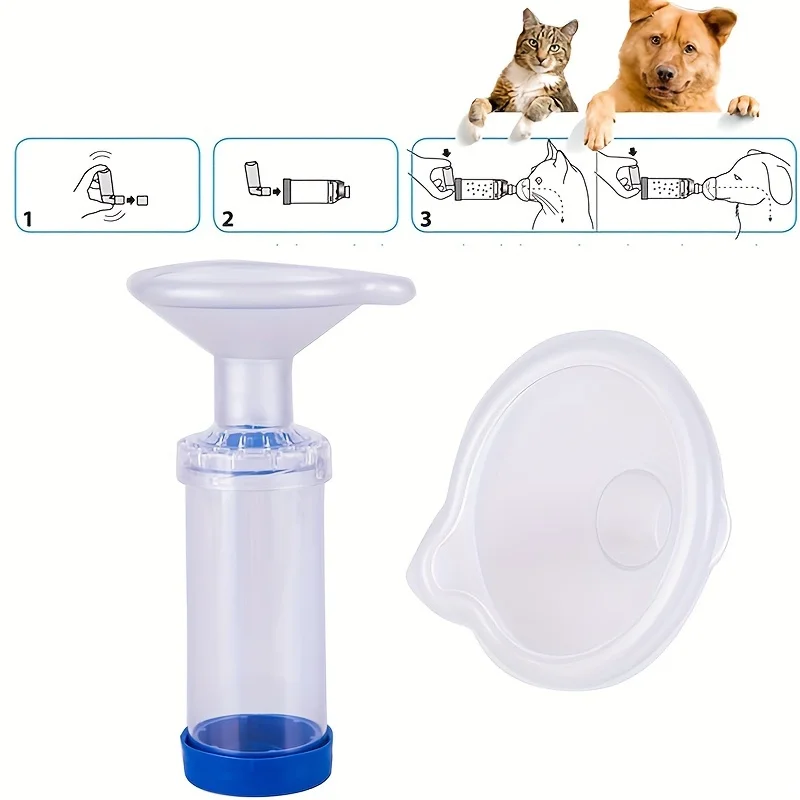 Cat/Dog Inhaler Gasket, Cat Inhaler Cat Aerosol Chamber, Cat/Dog Mask Attached