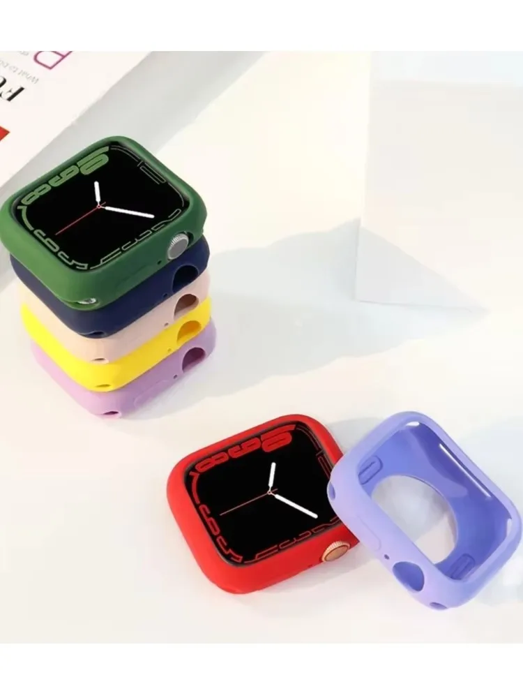 Soft Silicone Protective Case for Apple Watch - Flexible Bumper Shell Cover