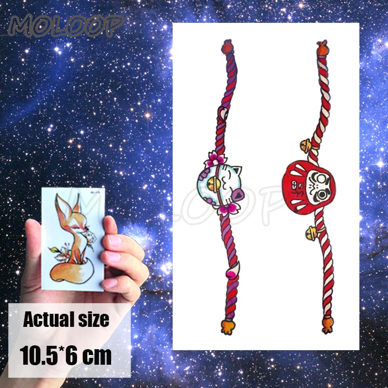 

Temporary waterproof Tattoo Sticker ring hand line body art Element cat animal Fake tatoo flash tatto for kid girl man woman