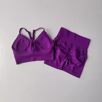 Women's High Waist Yoga Sets Workout Gym Clothing 2 Pcs Sports Suits Fitness Sets Tracksuit Sportswear Shorts Sets - Image 6