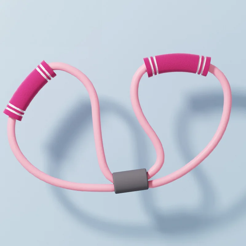 Fitness Resistance Band 8 Shaped Sports Workout Elastic Band At Home Yoga Fitness Rubber Pull Rope Yoga Training Exercise Gym Equipment