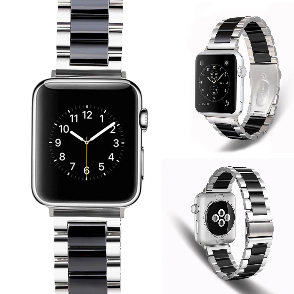 Ceramic Strap for Apple Watch Band 44mm 40mm 45mm 41mm 42mm 38mm Metal Wristband for iWatch 7 6 5 4 3SE 8 Ultra 49mm Accessories
