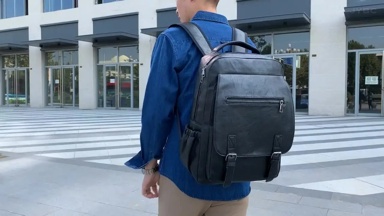 Мужской модный водонепроницаемый новый рюкзак из искусственной кожи mochila para viaje