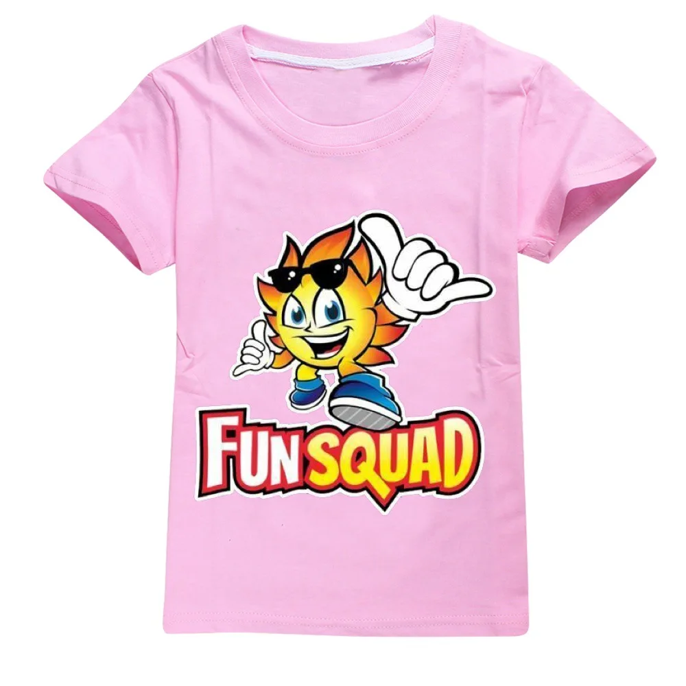 New Boys Summer Clothes Kids Cosplay Fun Squad Gaming T-shirt Pullover 100% Cotton Leisure Fashion Children Boys Girls Tees Tops 2