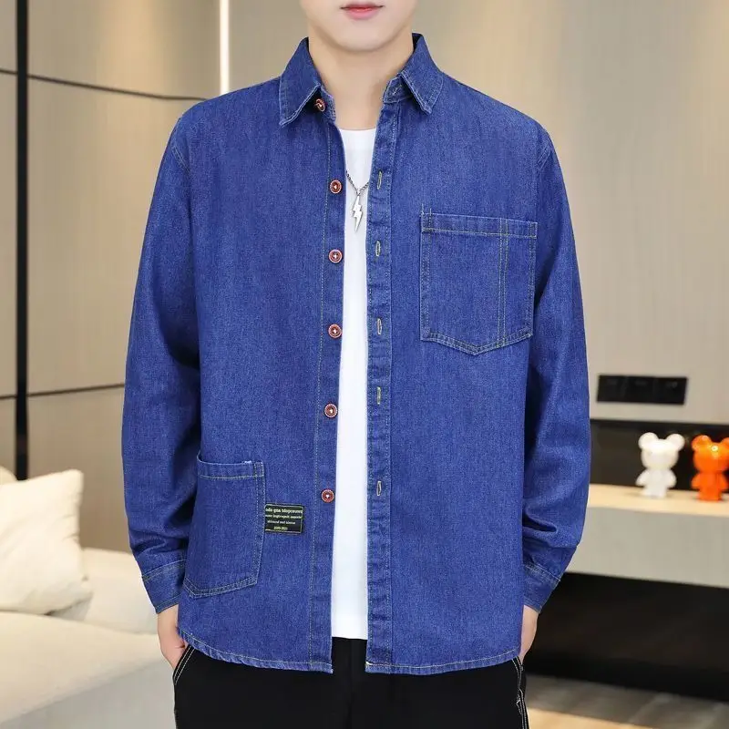 Men's Denim Long-sleeved Shirt Spring Autumn