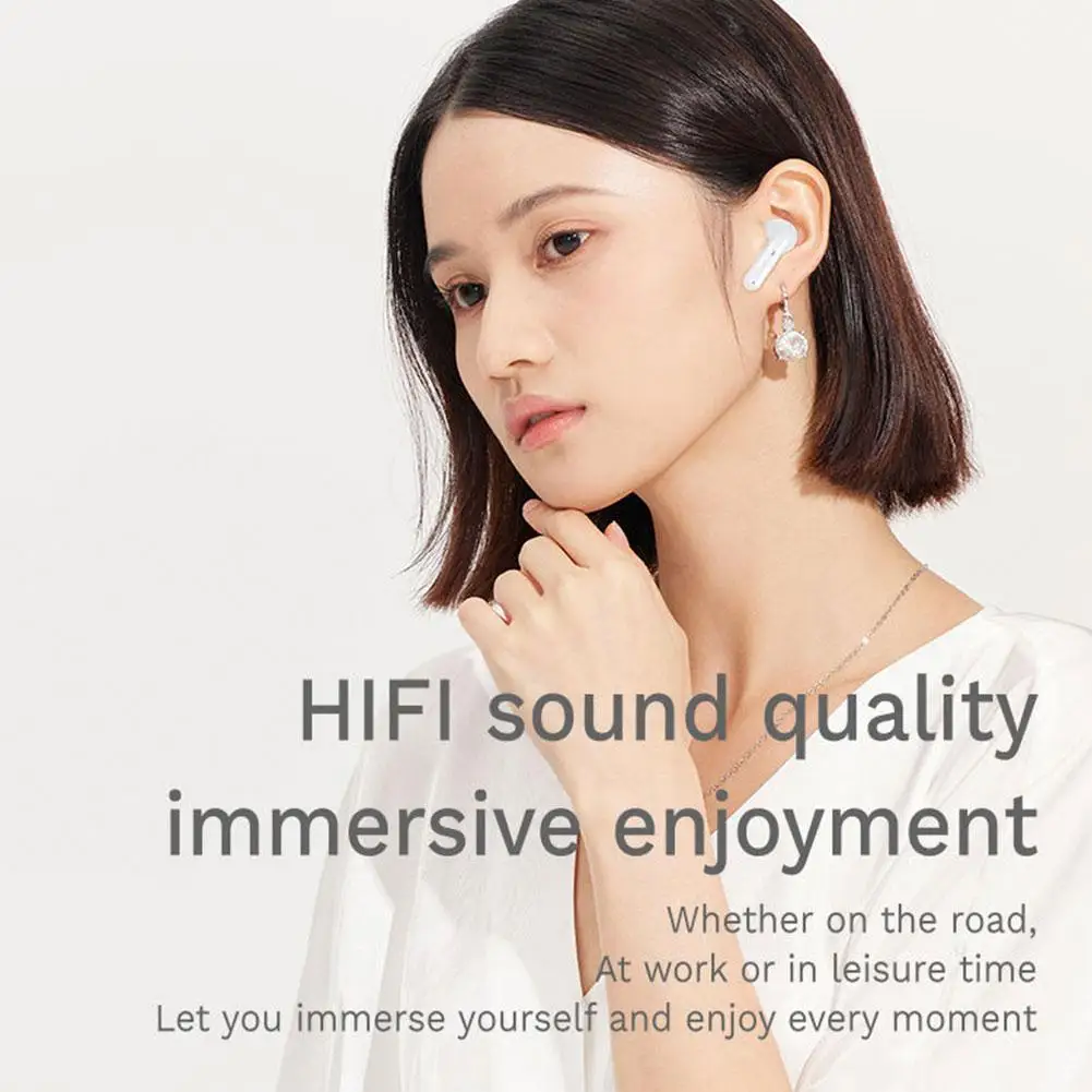 2쌍 무선 이어버드 블루투스 5.5 무선 이어폰 HIFI 베이스 스테레오 헤드폰 노이즈 캔슬링 기능 노트북용 P Y2T9