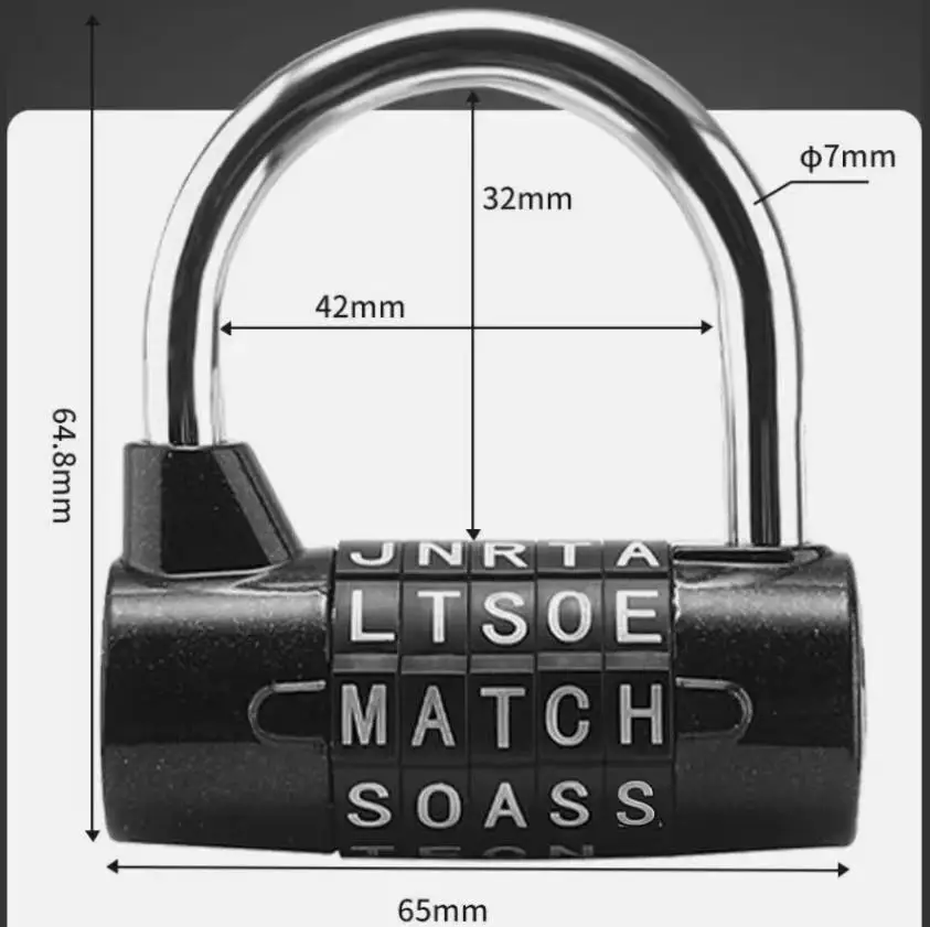 Combination Padlock 1pcs 5-digit Letter Padlock