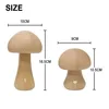 Claeted Wooden Mushroom Bedside Table Lamp Touch Switch INS LED Cute Night Light for Bedroom Childrens Room Sleeping Night Lamps 6