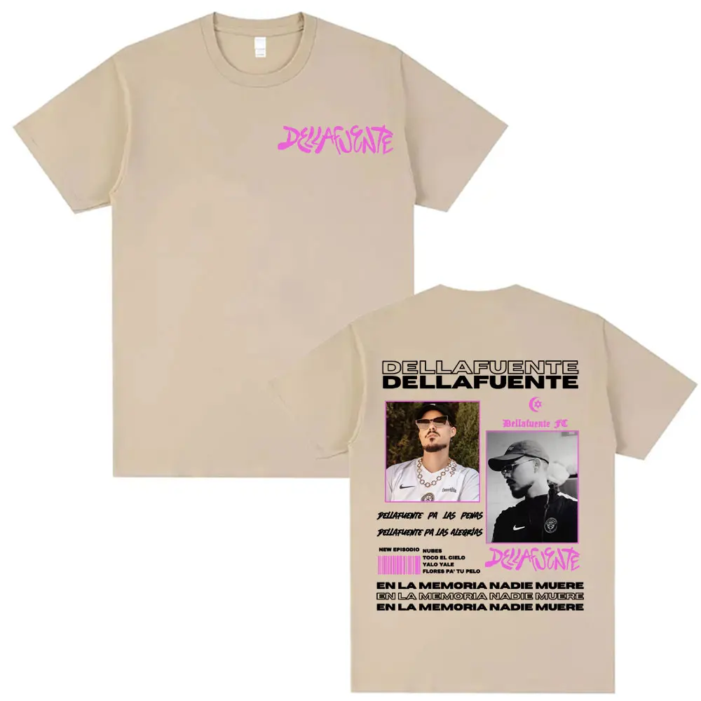 Rapper Dellafuente Tour Cover Graphic T Shirts Men's Clothing Harajuku Hip Hop Punk Oversized T Shirt Casual 100% Cotton T-shirt 6