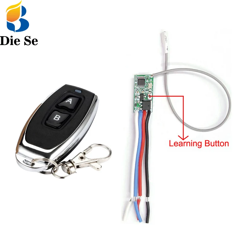 Wireless-Remote-Control-RF-433mhz-Relay-Receiver-DC-3-6V-6V-12V-24V-1CH ...