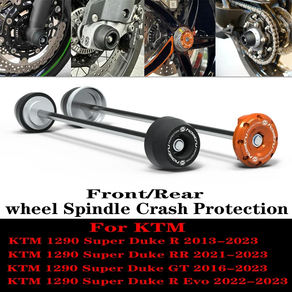 

FOR KTM 1290 Super DuKe R/RR/GT/R Evo 2013-2023 Front Rear wheel Spindle Crash Protection