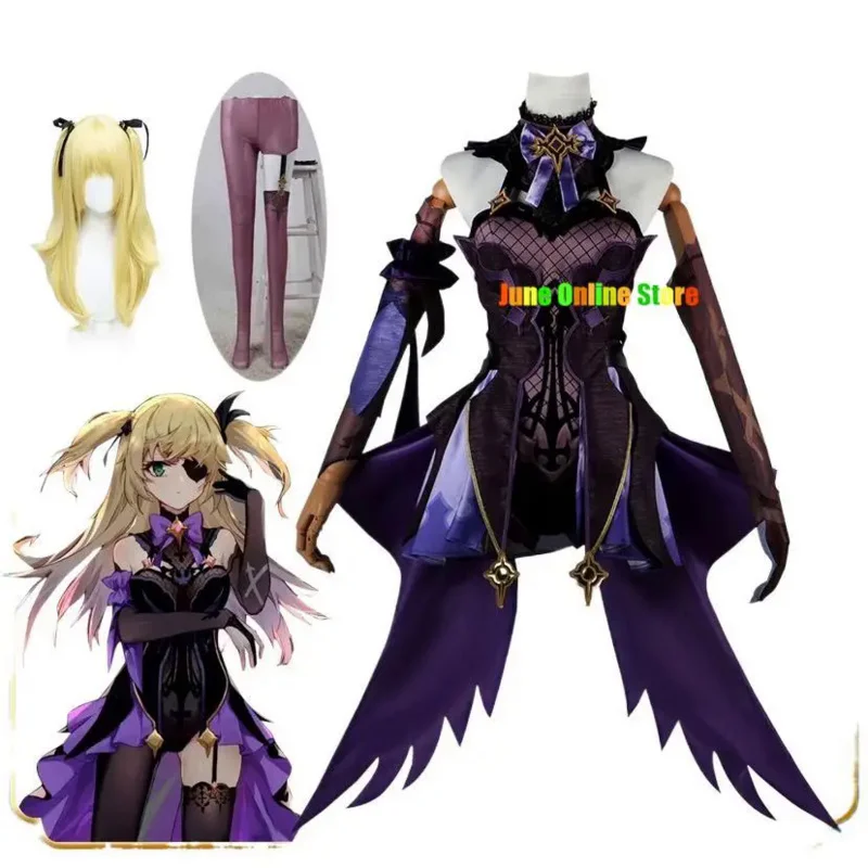 

Genshin Impact Cosplay Costume for Women, Full Set of Anime, Carnival, Halloween Dress