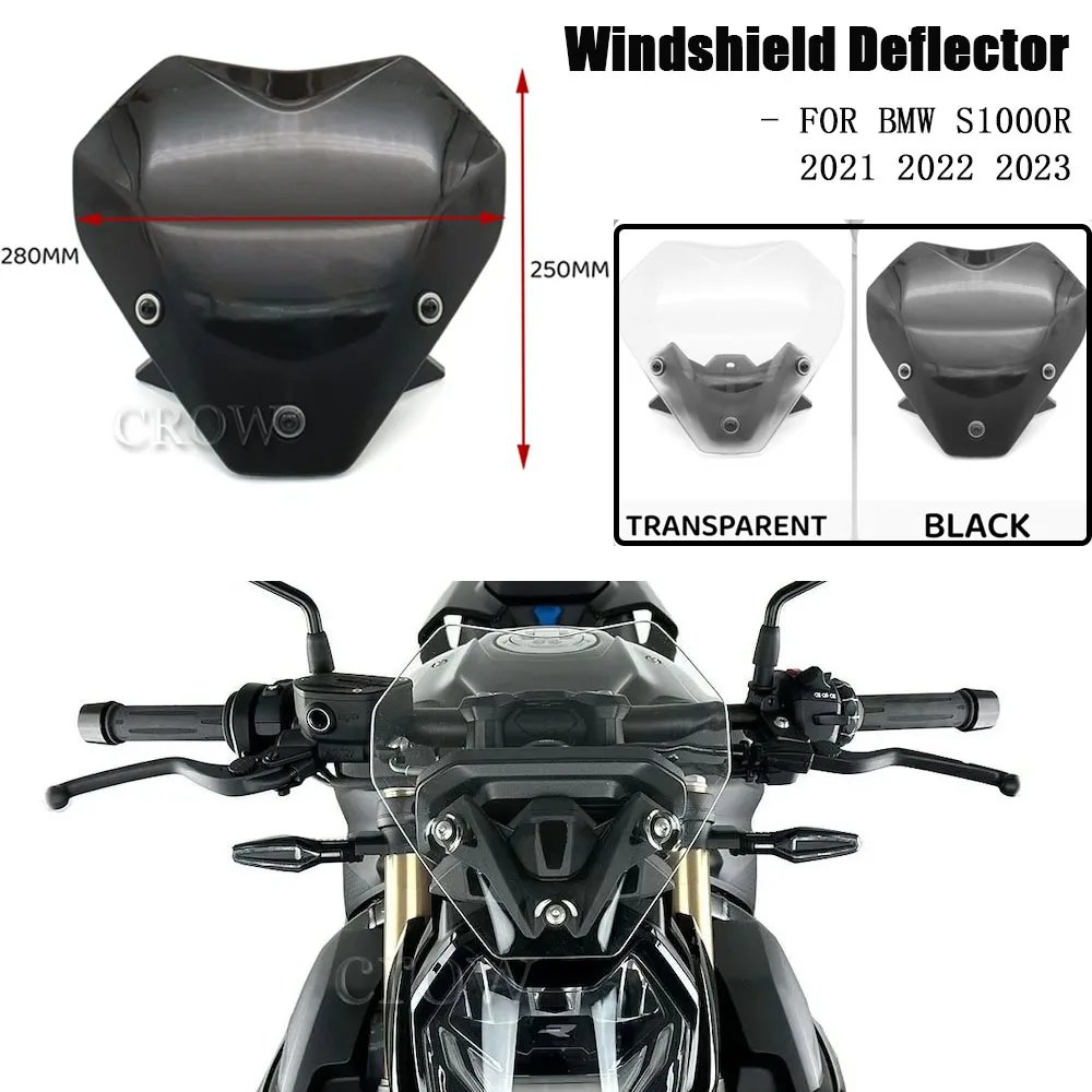 

Для BMW S1000R 2021 2022 2023 Новинка спойлер для мотоцикла Лобовое стекло дефлектор ветрового стекла S1000R экран щит спойлер