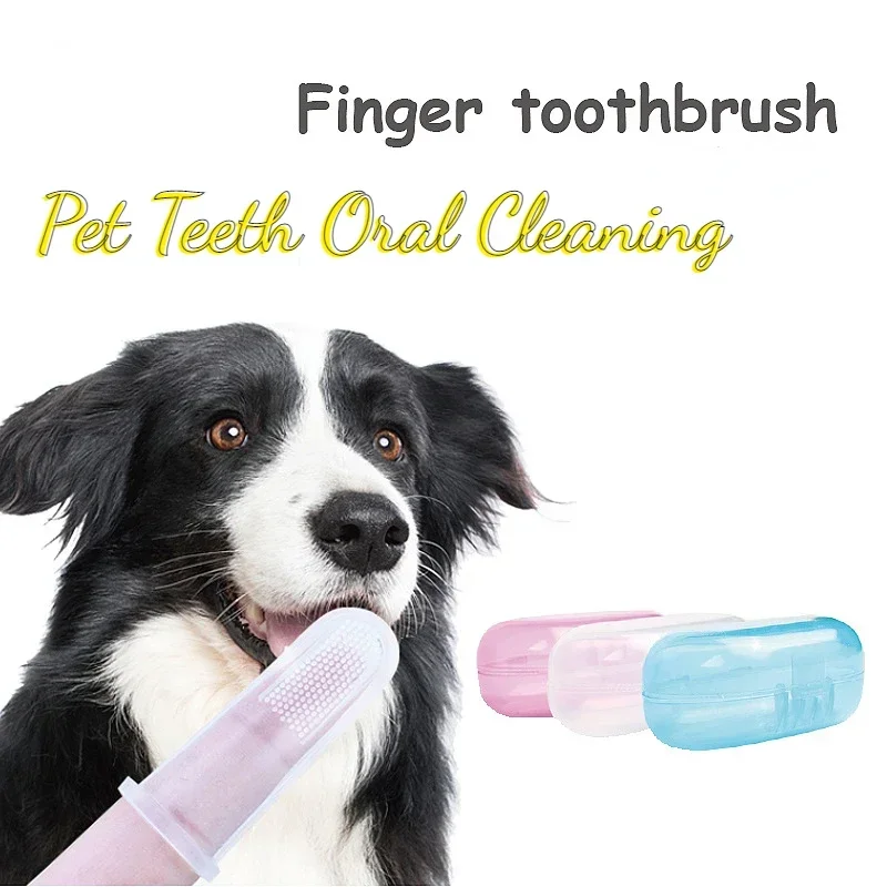 PetSiliconeFingerCotsToothbrushCatsDogsBrushingDogAccessories
