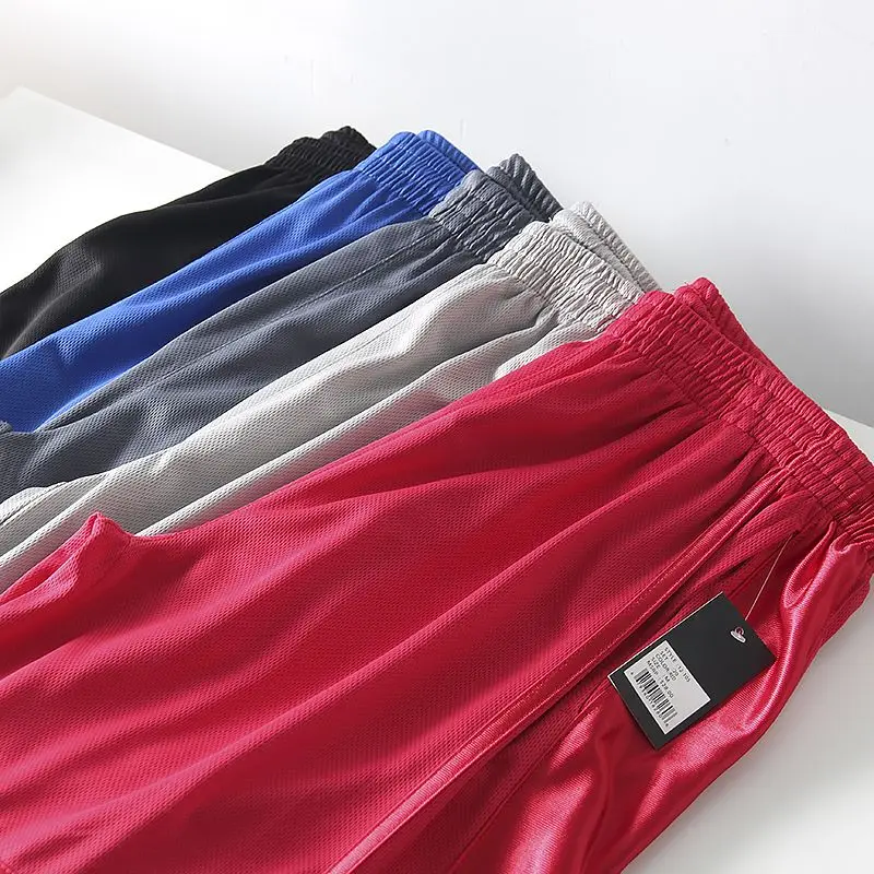 Glossy Sports Basketball Men's Shorts Outdoor Fitness Pockets Male Plus Size Casual Bottoms