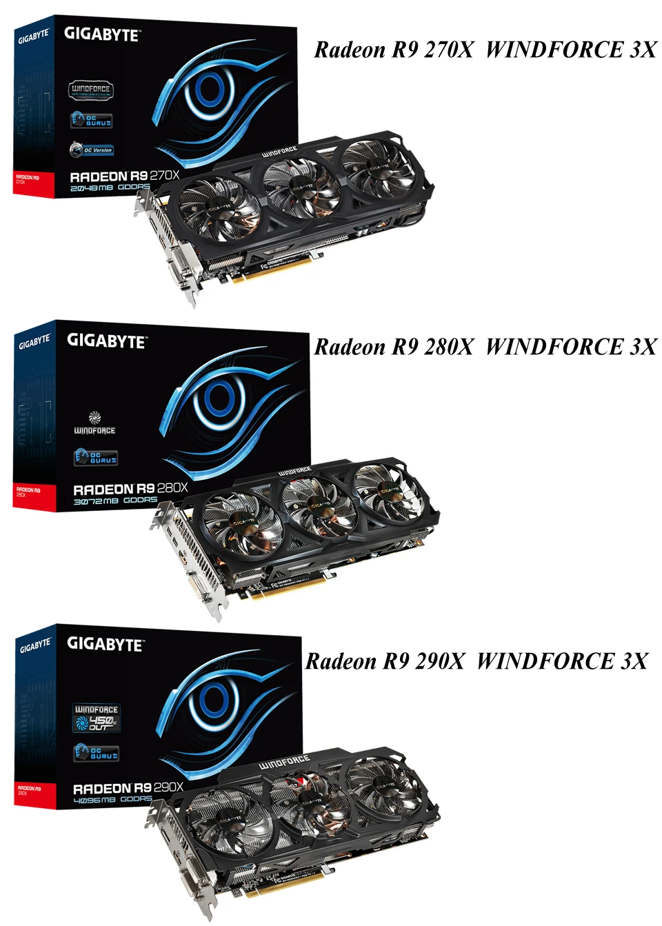 2pin, 3pin, 75mm, para gigabyte amd radeon r9 270x 280x 290x