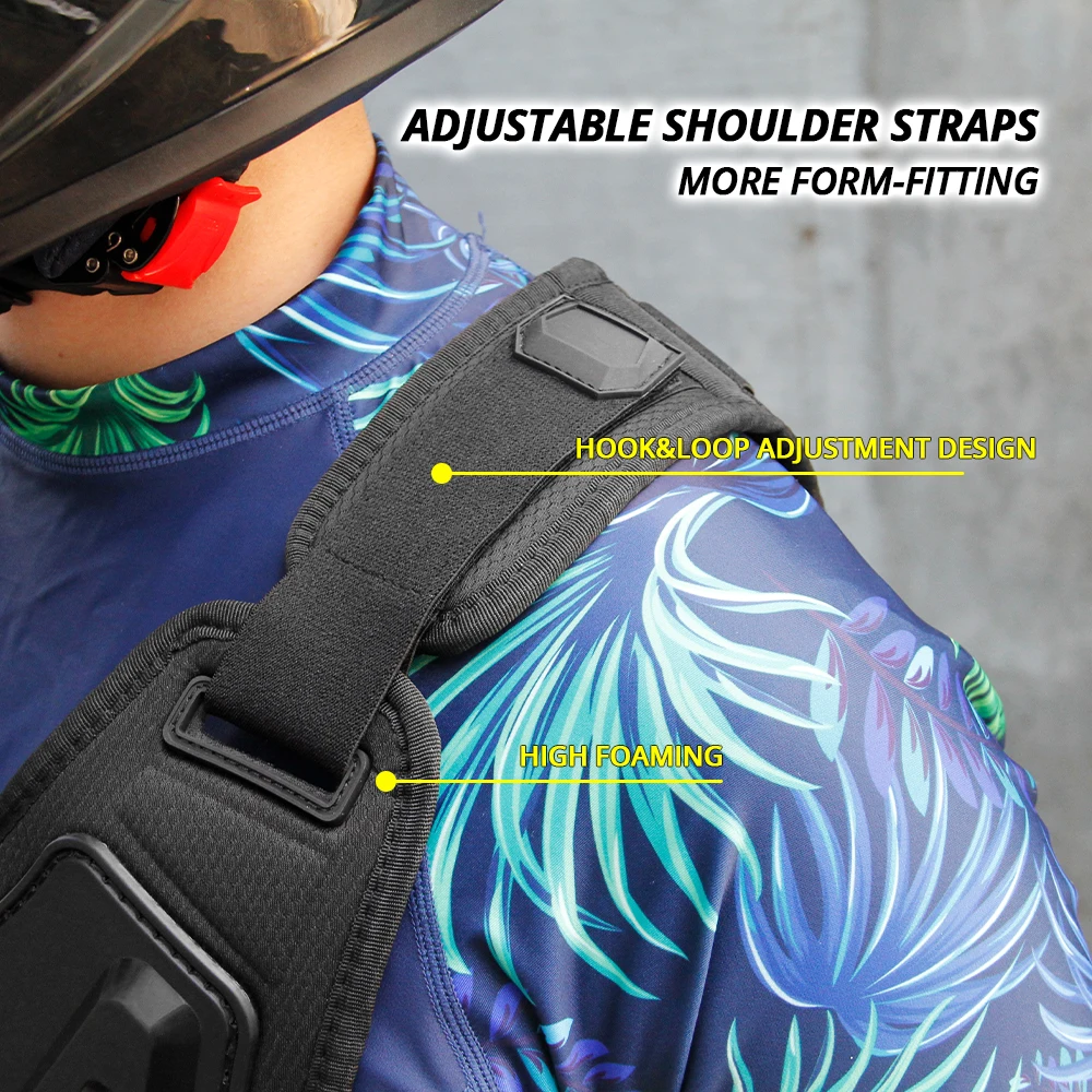 성인용 오토바이 아머 조끼 충돌 방지 오프로드 오토바이 보호 조끼 오프로드 라이딩 가슴 등 보호 장비