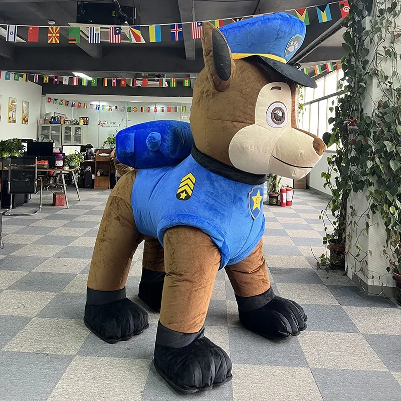 

2.6m Dog Inflatable Mascot Costume Party Halloween Cosplay Fur Suit Christmas Animal Costume Furry Patrol Dogs
