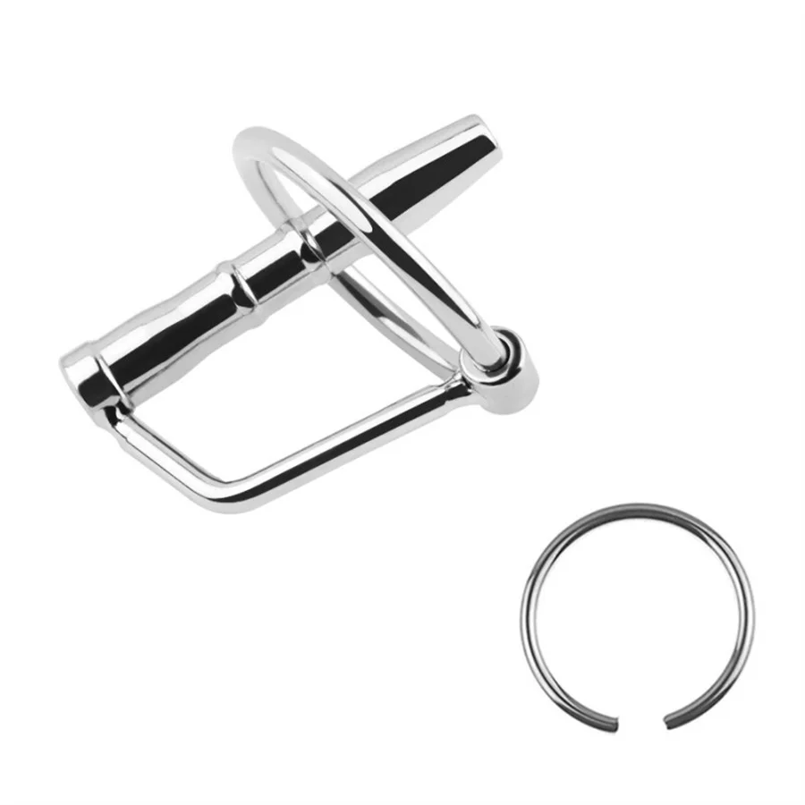 Urethral Plug Male Chastity Device Urethral Catheter Sounding Dilators Penis Plug With Glans Rings Masturbator Sex Products