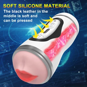 Masturbators For Men Automatic Sucking Vibrator Heating Real Vagina Blowjob Pussy Sex Machine Vibrating Sex Toy Masturbation Cup 5