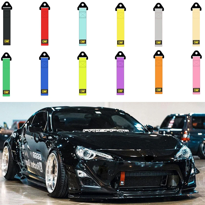 High-Strength Car Nylon Tow Strap Car Tow Ropes Trailer Ropes Bumper Trailer Max 2 Tons Towing Strap Nut Auto Accessories car towing rope