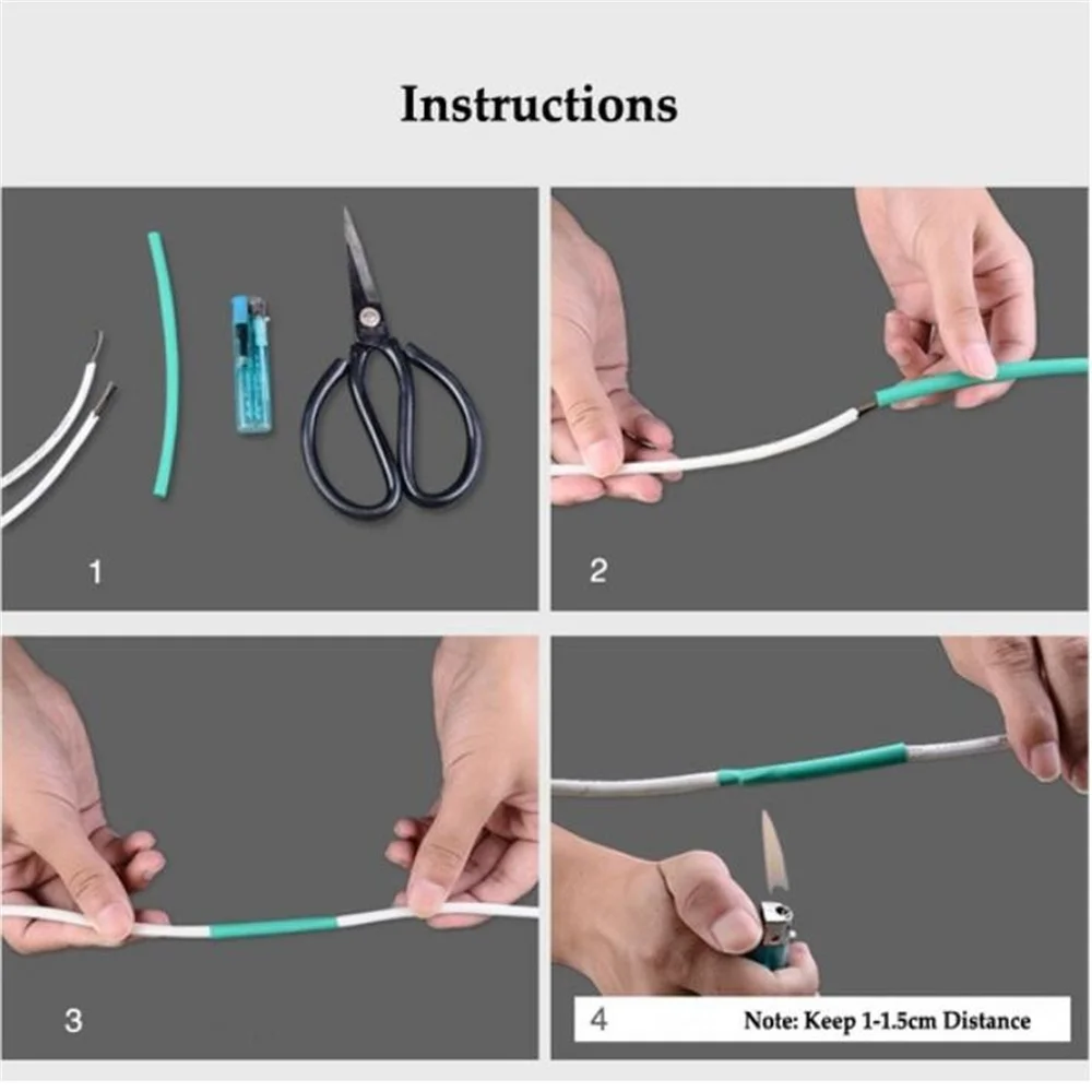164/328/530 Pcs 2:1 Polyolefin Shrinking Assorted Heat Shrink Tube Wrap Wire Cable Insulated Sleeving Tubing Set heat shrink tubing